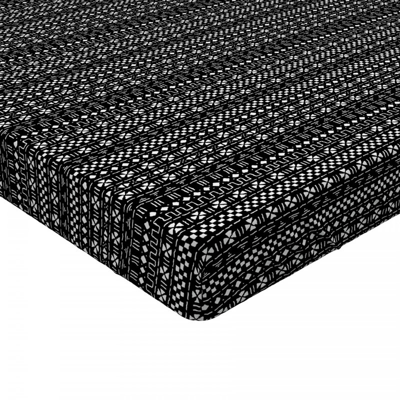 Microfiber Geometric Fitted Sheet, Full/Double Fitted Sheet