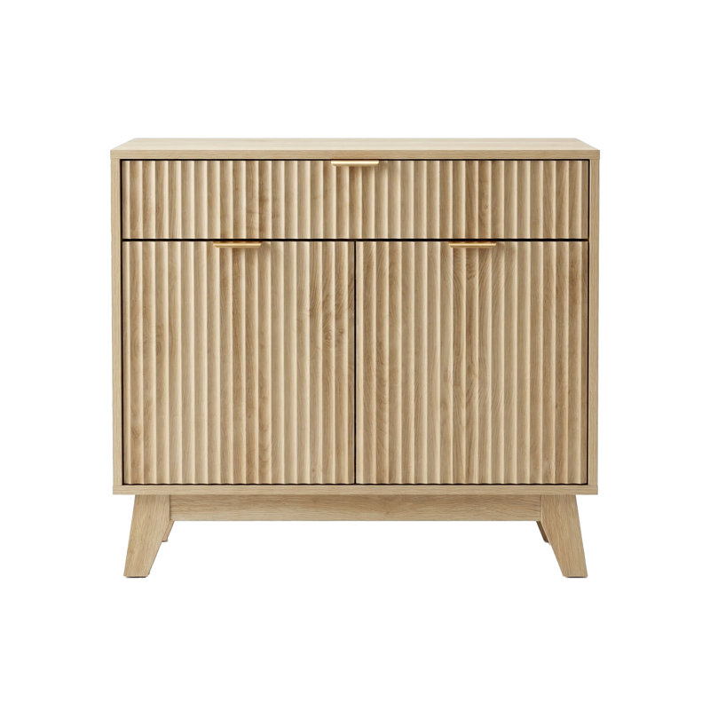 Buffet 33 "l cannelé avec tablette réglable et tiroir