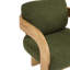 2 chaises de salle à manger en tissu Boucle avec structure en bois d'hévéa naturel et dossier avec coussin lombaire pour les zones de 2 avec structure, accoudoirs courbés, soutien lombaire amélioré-1375599742-1375599741