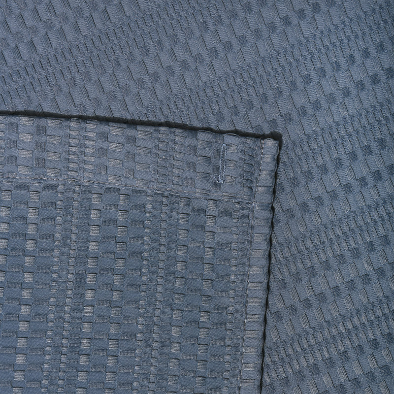 Rideau de douche simple de couleur unie Jaen, Bleu marine