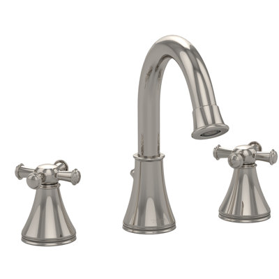 TOTO® Vivian Alta® Two Cross Handle Widespread 1.2 GPM Bathroom Sink Faucet, Polished Nickel