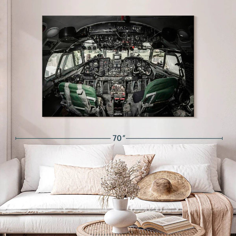 Cockpit d'avion Mehar Retro, H 34 po x l 51 po