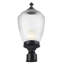 Tête de lanterne noire matte à 1 lumière H 20,25 po Quinton-26243416