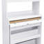 Buffet compact 33,5 x 15,7 x 69 pouces avec huche et table de salle à manger pliable, armoire multifonctionnelle avec tablette de rangement et crochets latéraux pour petits espaces, studio, appartement-129032238