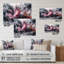 «Evolving In Pink Grey», art mural acrylique abstrait géométrique pour la cuisine-101521886