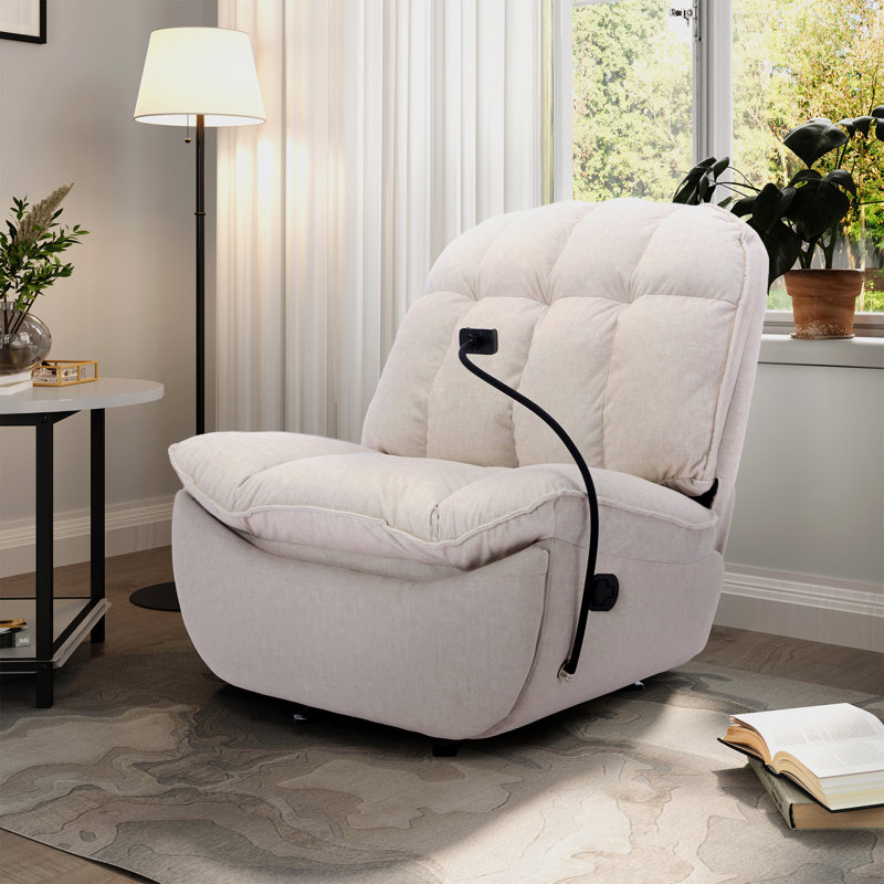 Fauteuils inclinables et surdimensionnés pour adultes, 400 lb, Beige