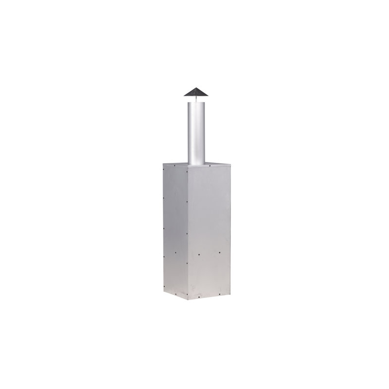Azarie Square Steel Wood Burning Smokeless Outdoor Fireplace, Silver