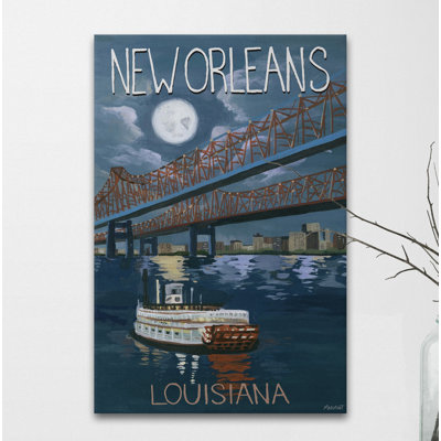 «Louisiana Moonlight» par - peinture sur toile tendue