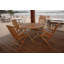 Grimbert Outdoor 5 - Piece Teak Dining Set