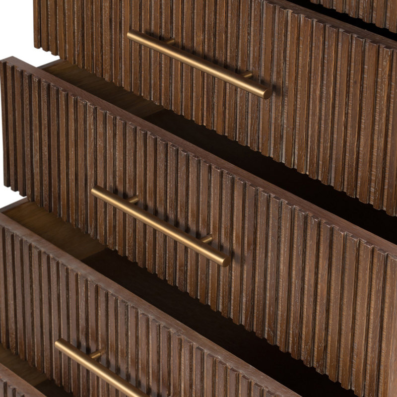 Fletcher 5 - Drawer Dresser, Terra Brown Oak