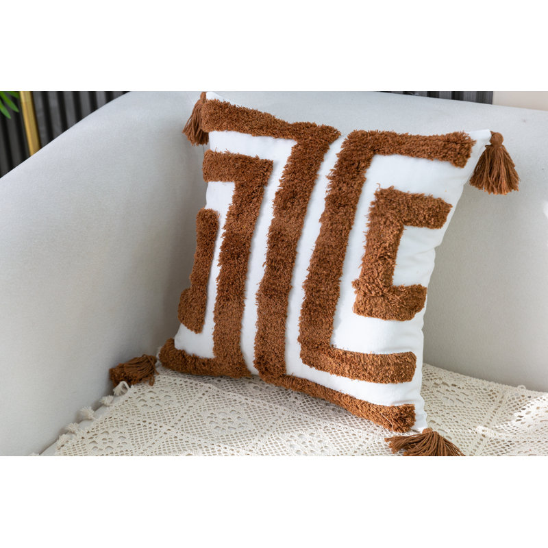 Housse de coussin Novel, Brun, Carré