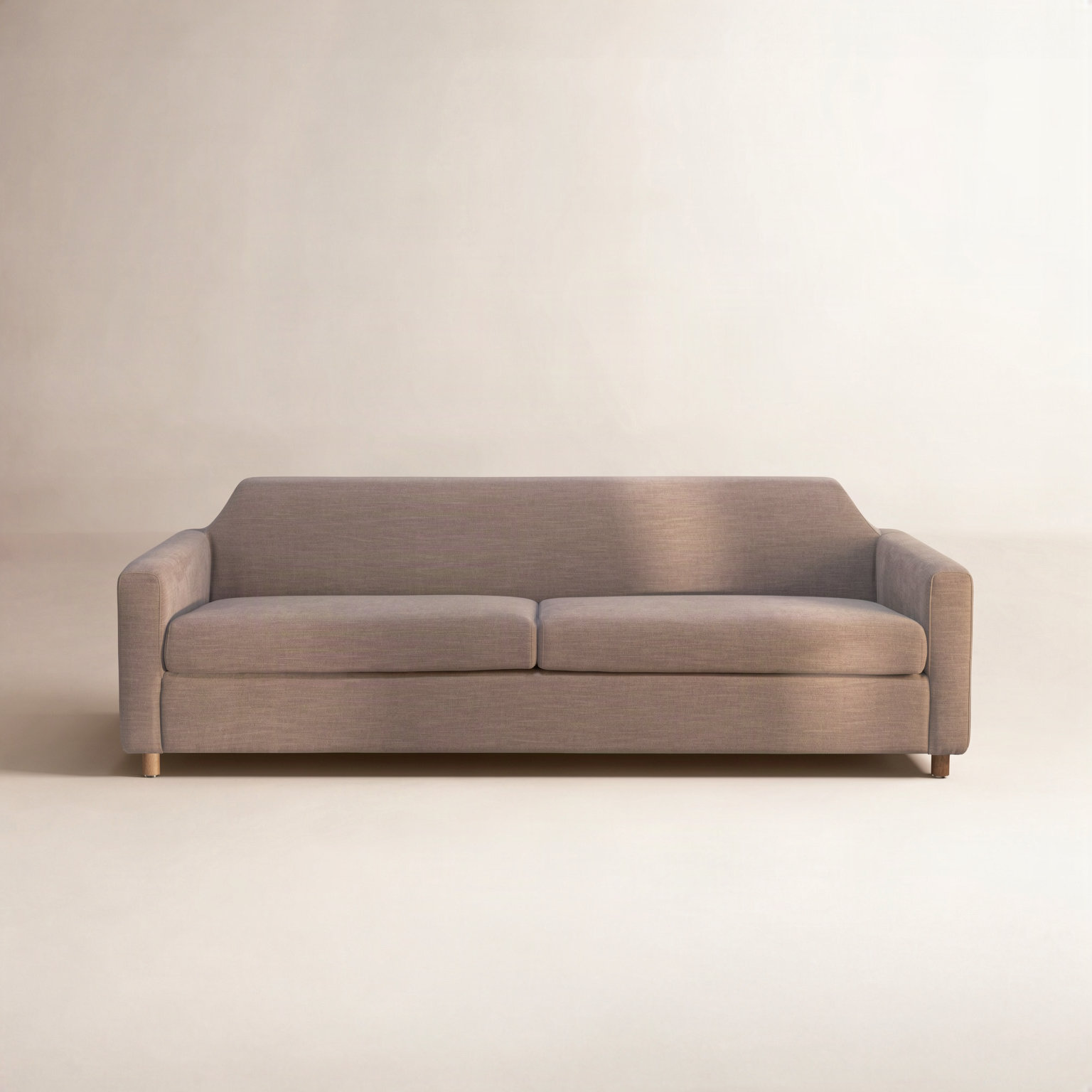 Breck 92" Upholstered Sofa, Soft Cashmere Taupe Linen Blend