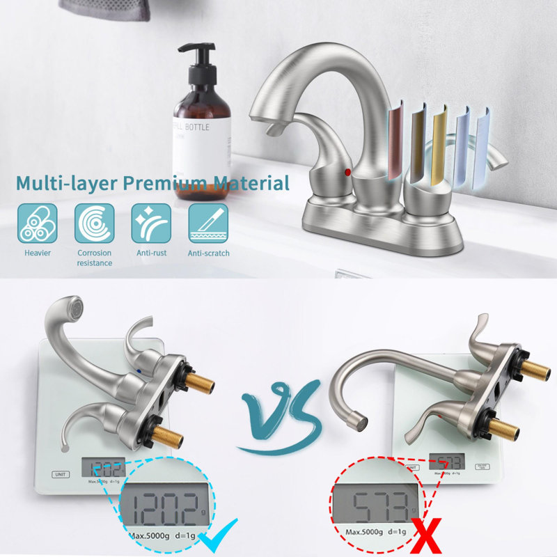 Bathroom Sink Faucet, Brushed Nickel