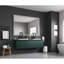 Miroir de salle de bain 72 po x 48 po à DEL. Brouillard, 3 couleurs, gradation continue. Fixé au mur avec un cadre en aluminium doré brossé et des réglages d'éclairage uniques