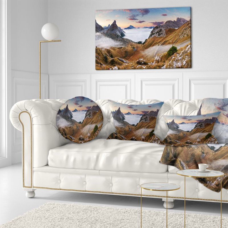 Coussin lombaire imprimé paysage d'été