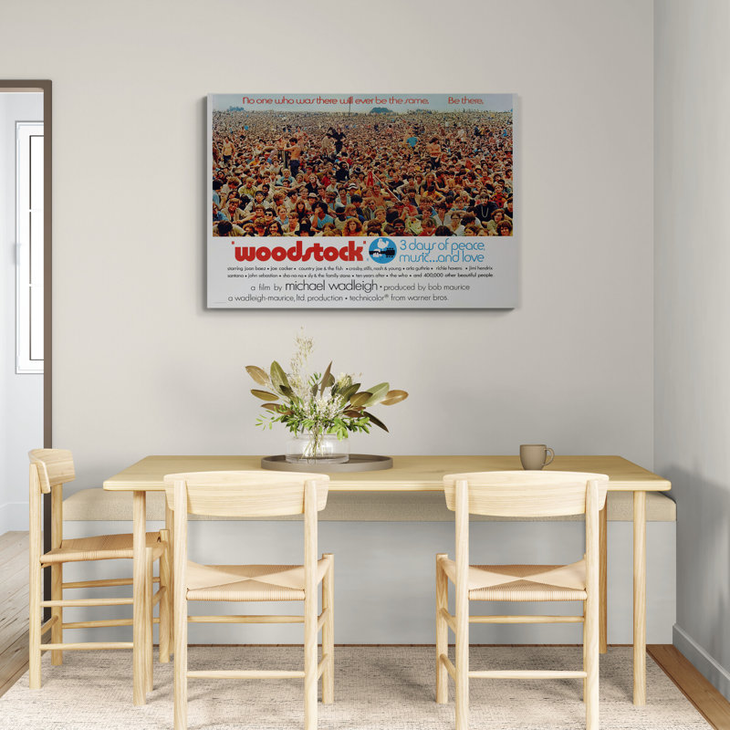 Woodstock Crowd Music Festival Wall Art - Canvas Framed Print, 86" H x 120" W