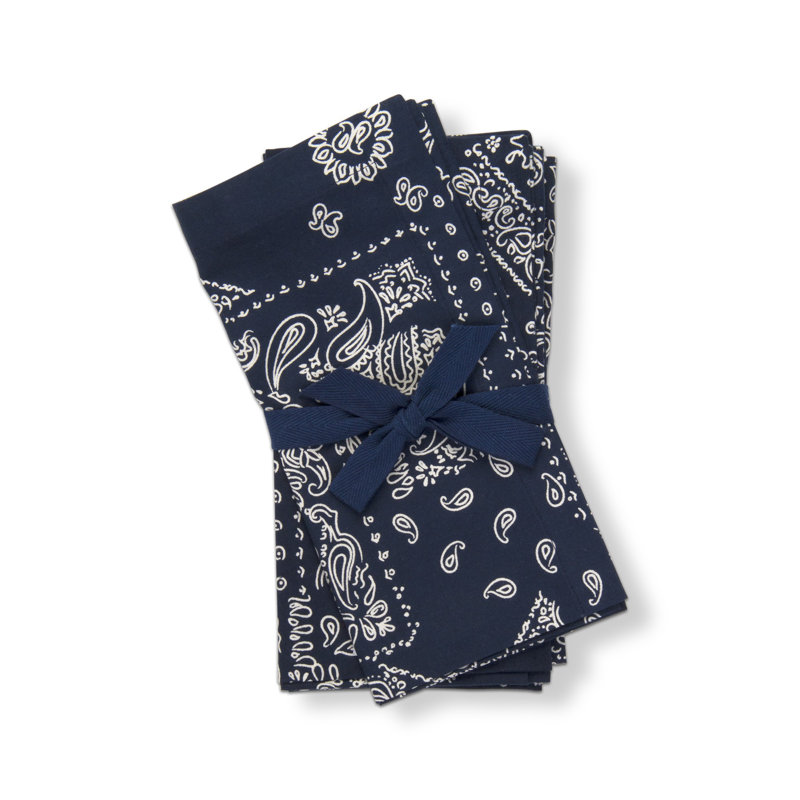 Bandana Napkin S/4, Blue
