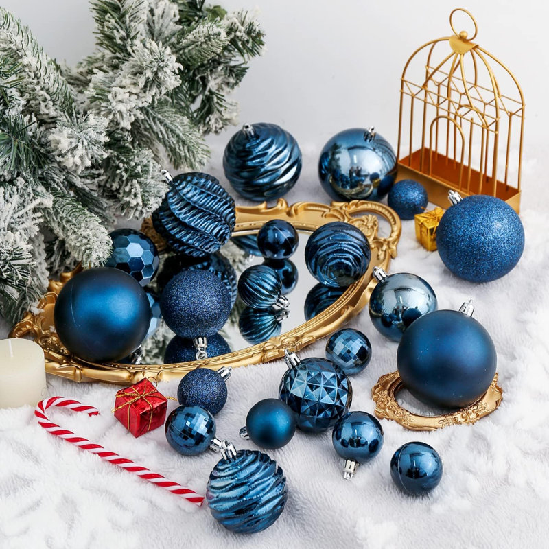 Décorations de sapin de Noël, Bleu diamant
