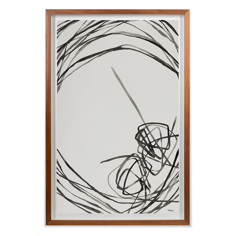 «Summer 2022 Swoop 2» encadré sur papier par Hable Construction Print, Cadre photo noyer, H 50 po x l 32 po