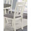 Chaise de salle à manger 2, revêtue de gris, style blanc épuré, classique de 2 chaises, coussin de siège, finition, design contemporain