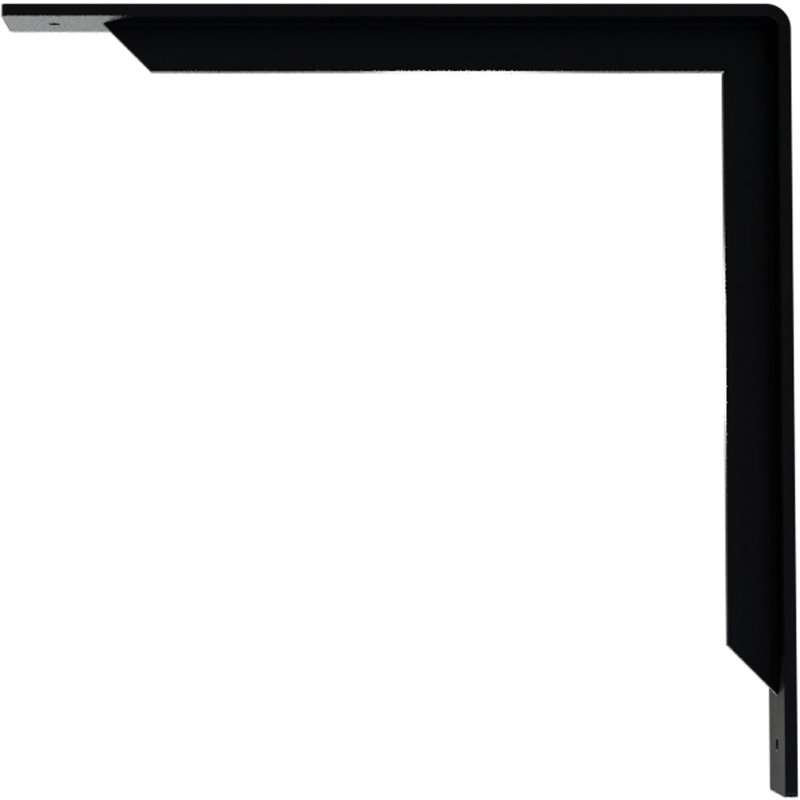 Support en acier Stockport, H 16 po x l 2 po x P 16 po, Noir thermolaqué
