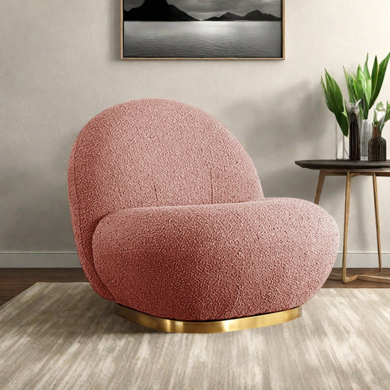 Chaise rotative Teddy, Rose