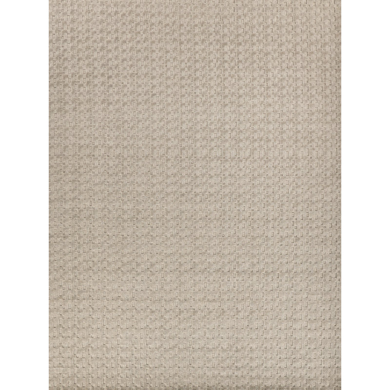 Monroe Silk Hand Woven Geometric Area Rug, Rectangle 6' x 9'