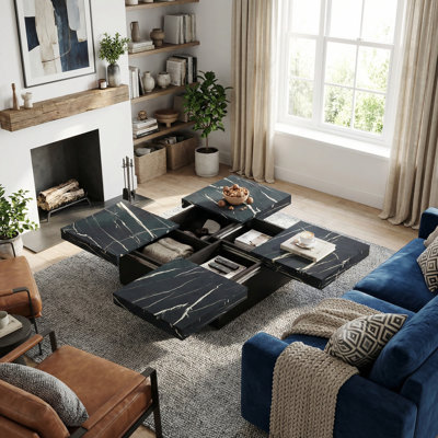 Pedestal Coffee Table with Storage