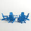 Chaise Adirondack en plastique avec table et repose-pieds Vinnie-1449071070