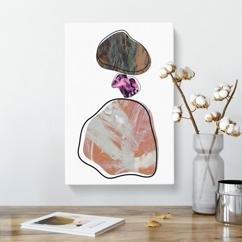 Trio Of Rocks - Wrapped Canvas, 50cm H x 35cm W x 3cm D