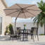  Parasol en porte-à-faux de luxe de 11 pieds avec abat-jour d'extérieur avec protection UV-580564997