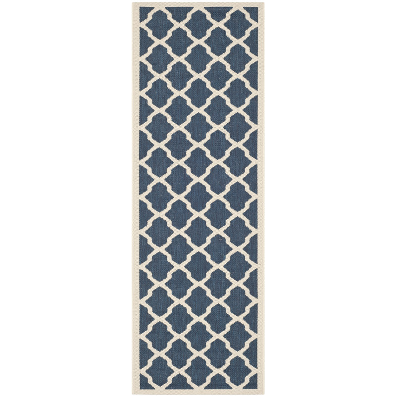 Tapis d'intérieur / extérieur à motif géométrique Herefordshire Performance, Tapis de couloir 2 pi 3 po x 10 pi