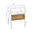 Set Of 2, 15.75" Rattan End Table With  Drawer, Modern Nightstand, Metal Legs,Side Table-1702114903
