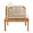 Outdoor Acacia Wood and Rope Club Chair with Cushions (Single)-1106364535