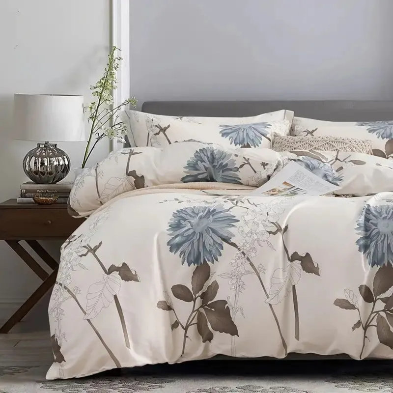 Ensemble d'édredon pour très grand lit 3 pièces avec taies d'oreiller Collection de literie en coton mélangé Plusieurs options de style Confort toutes saisons