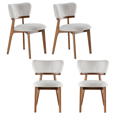 Upholstered Solid Wood Dining Chair Side Chair