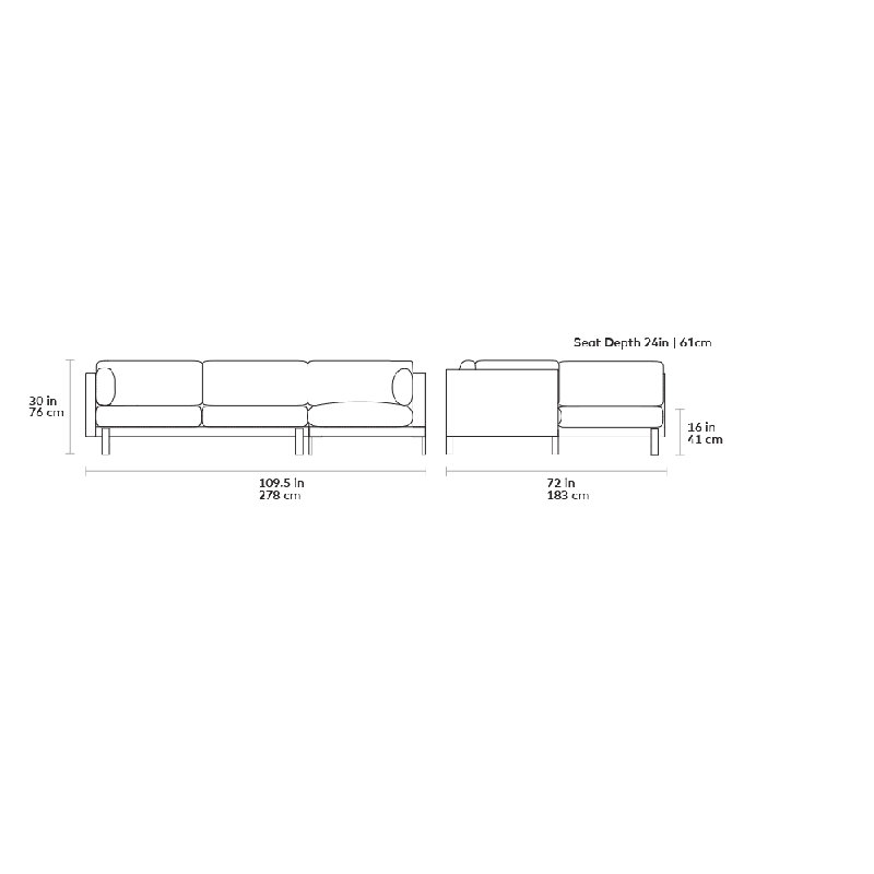 Silverlake Sectional, Andorra Pewter Performance Basketweave, Left Hand Facing