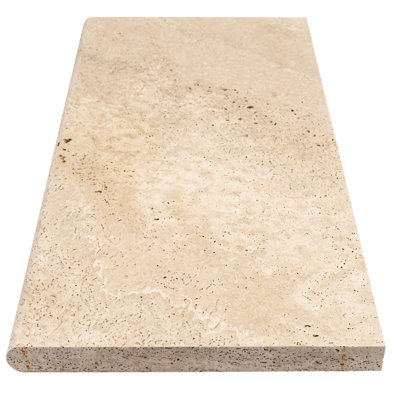 Tuscany Ivory 12" X 24" Honed Travertine Pool Coping