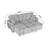 Upholstered 86.22 " Linen L-Shaped Sofa Bed