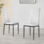 Marble Effect Melamine Dining Table and Chairs - 4 Luxury Faux Leather Dining Chairs-87462798