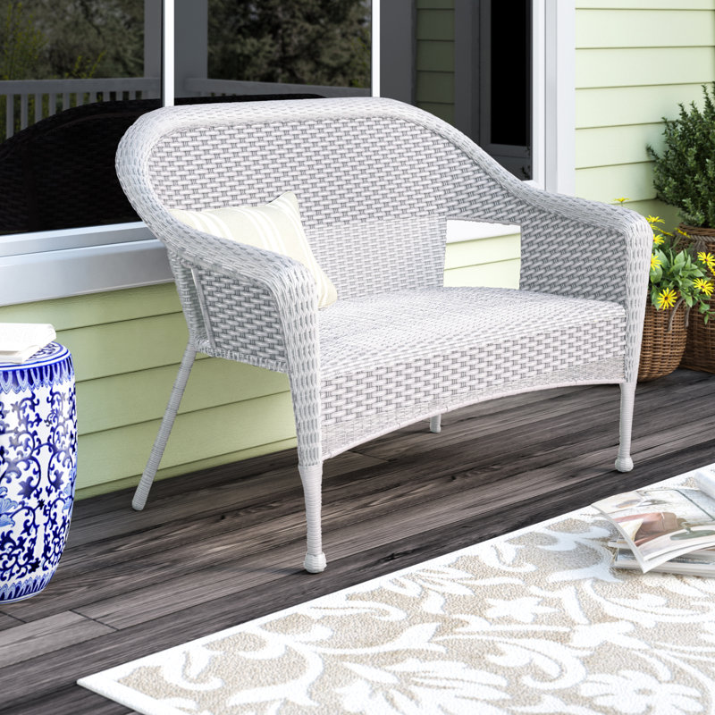 Kentwood 52'' Wide Curved Metal Loveseat, Gray