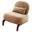 Chaise d'appoint de chambre à coucher en chameau Comfy