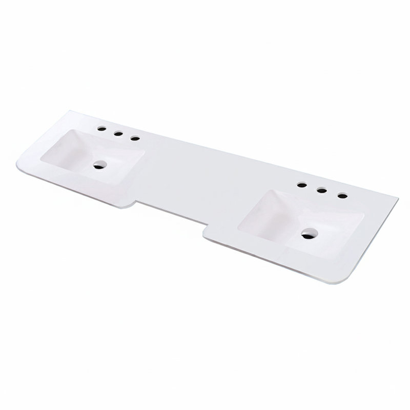 Kubitop 72'' L Bathroom Sink, Matte White