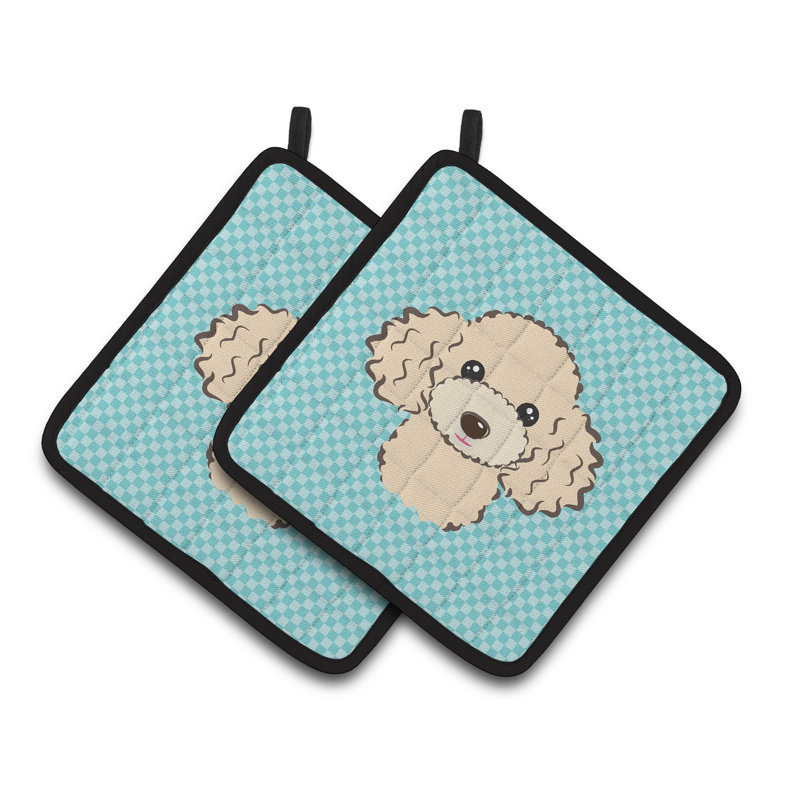 Caroline's Treasures Checkerboard Polyester Potholder, Buff