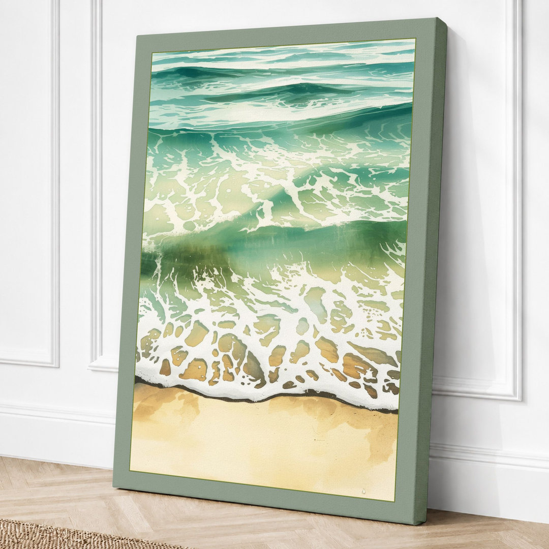 Waves at Tide Coastal - Wrapped Canvas