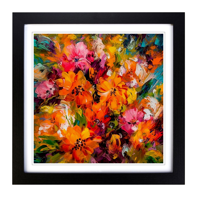 Single Picture Frame Print on Wood, Black
