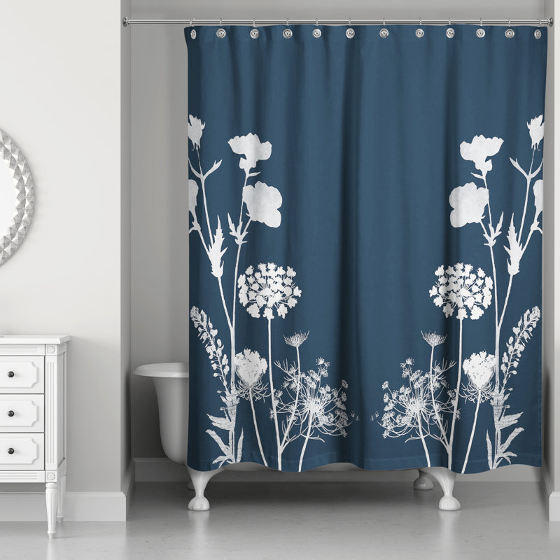 Perine Shower Curtain, Navy