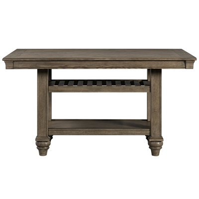 Androw Park 66" Wide Counter Table, Roasted Oak