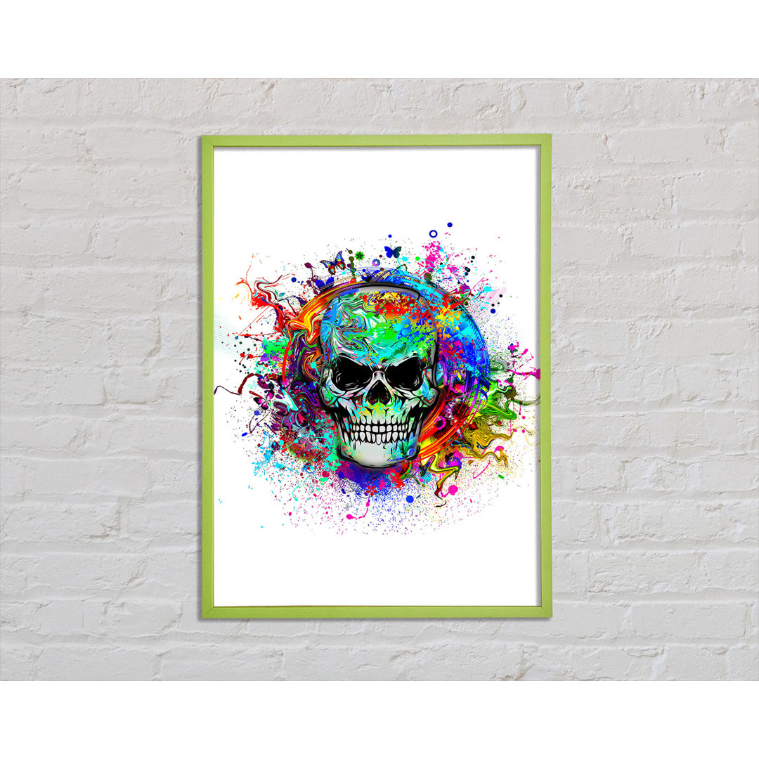 Eligio Skull Splash - Einzelner Bilderrahmen Kunstdrucke