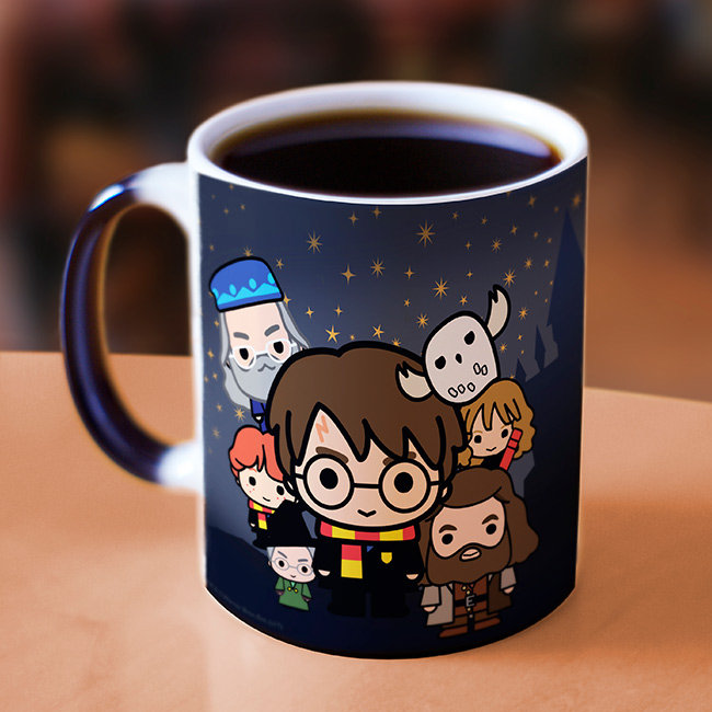 Harry Potter - Hogwarts Chibi Ron Hermione Dumbledore Hagrid Morphing Mugs Heat-Changing Drinkware Morphing Mugs